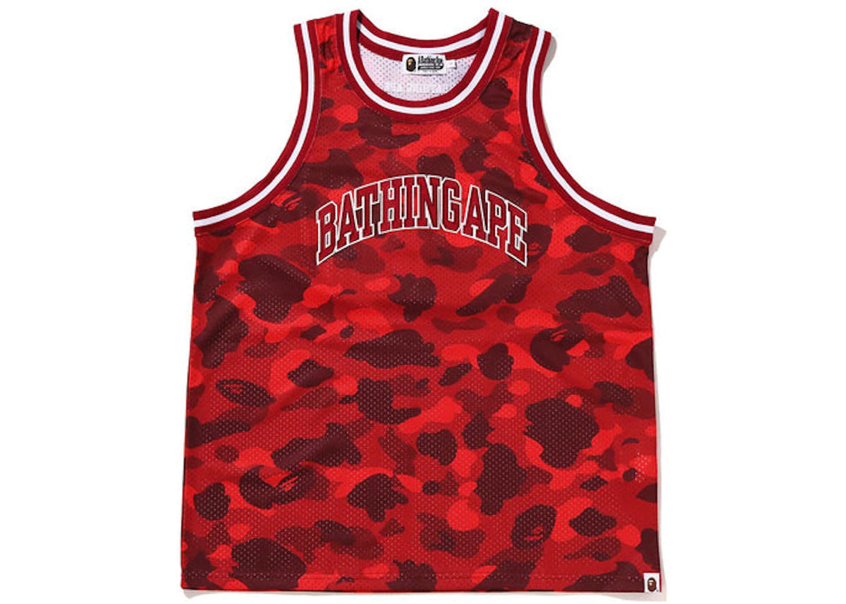 BAPE Color Camo Basketball Tank Top Red - vue secondaire B