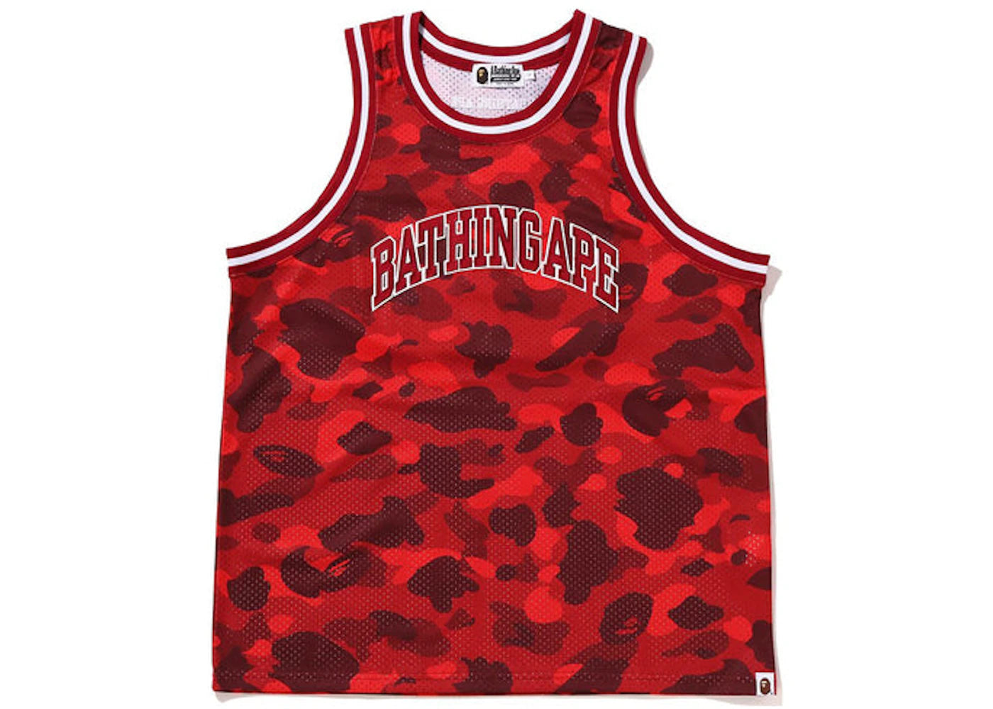BAPE Color Camo Basketball Tank Top Red - vue secondaire A