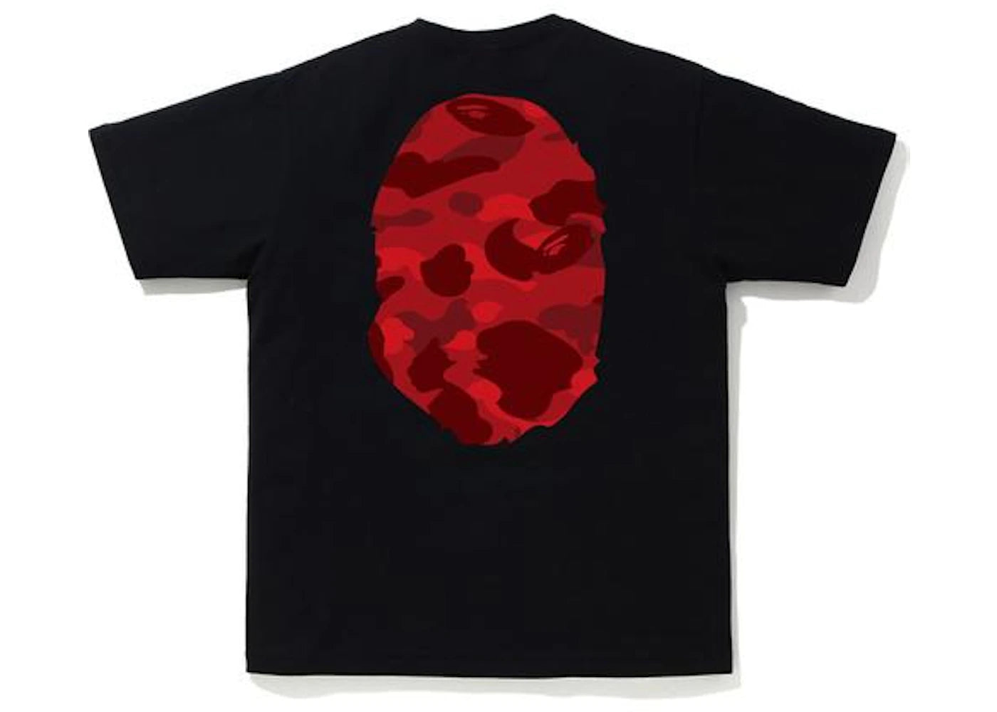 BAPE Color Camo Big Ape Head Tee Black/Red - vue secondaire A