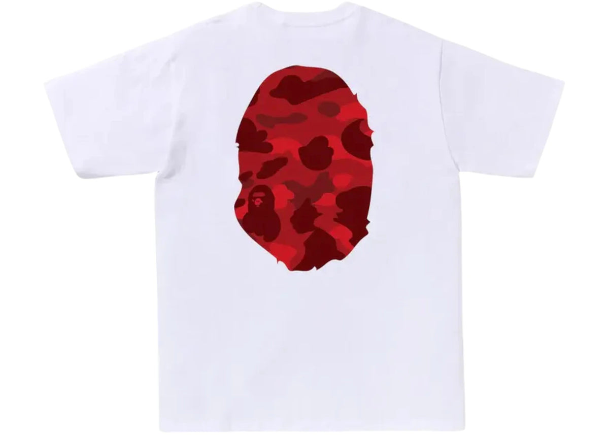 BAPE Color Camo Big Ape Head Tee (FW25) White/Red - vue secondaire B