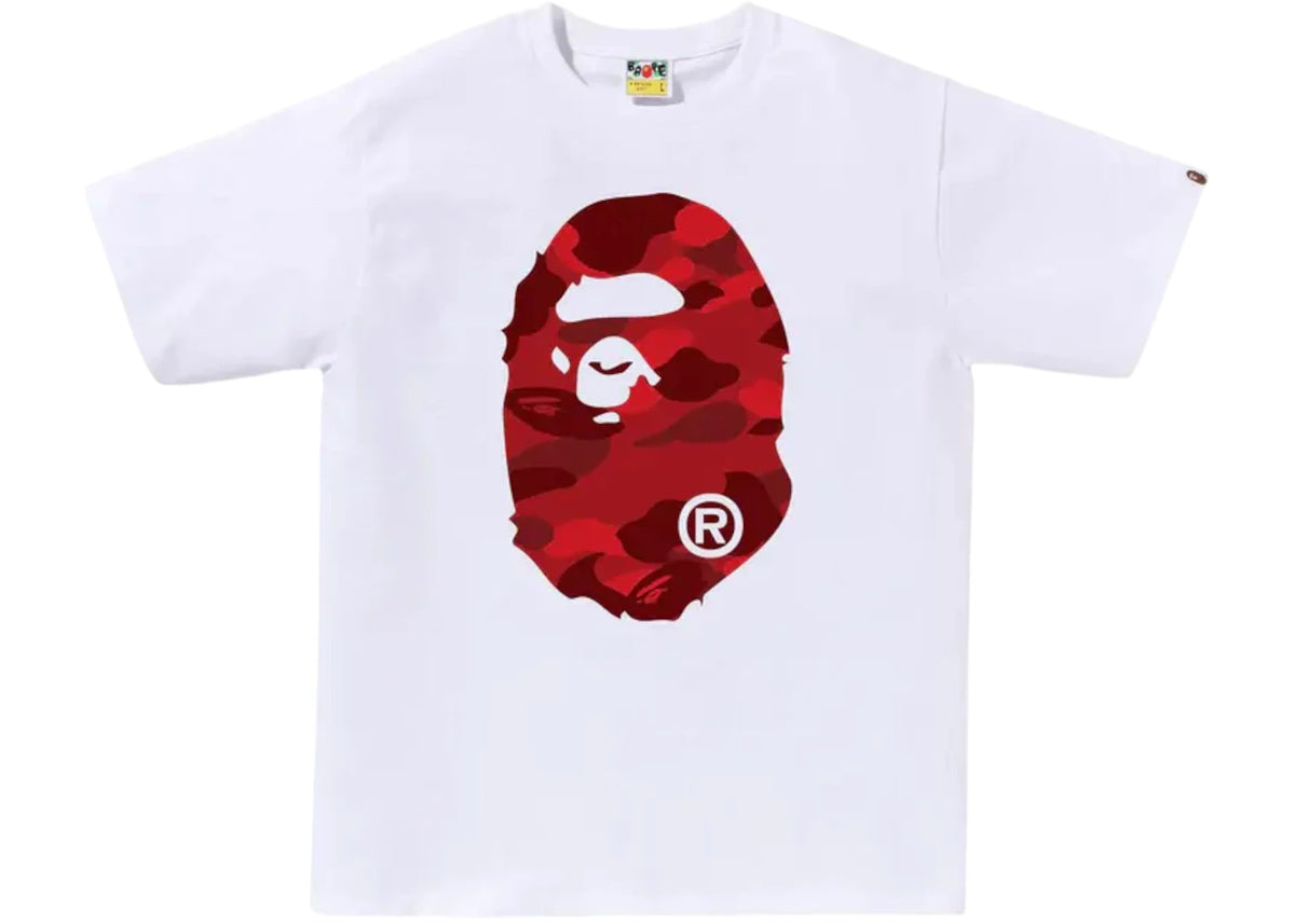 BAPE Color Camo Big Ape Head Tee (FW25) White/Red - vue secondaire A
