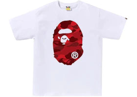 BAPE Color Camo Big Ape Head Tee (FW25) White/Red - vue 360