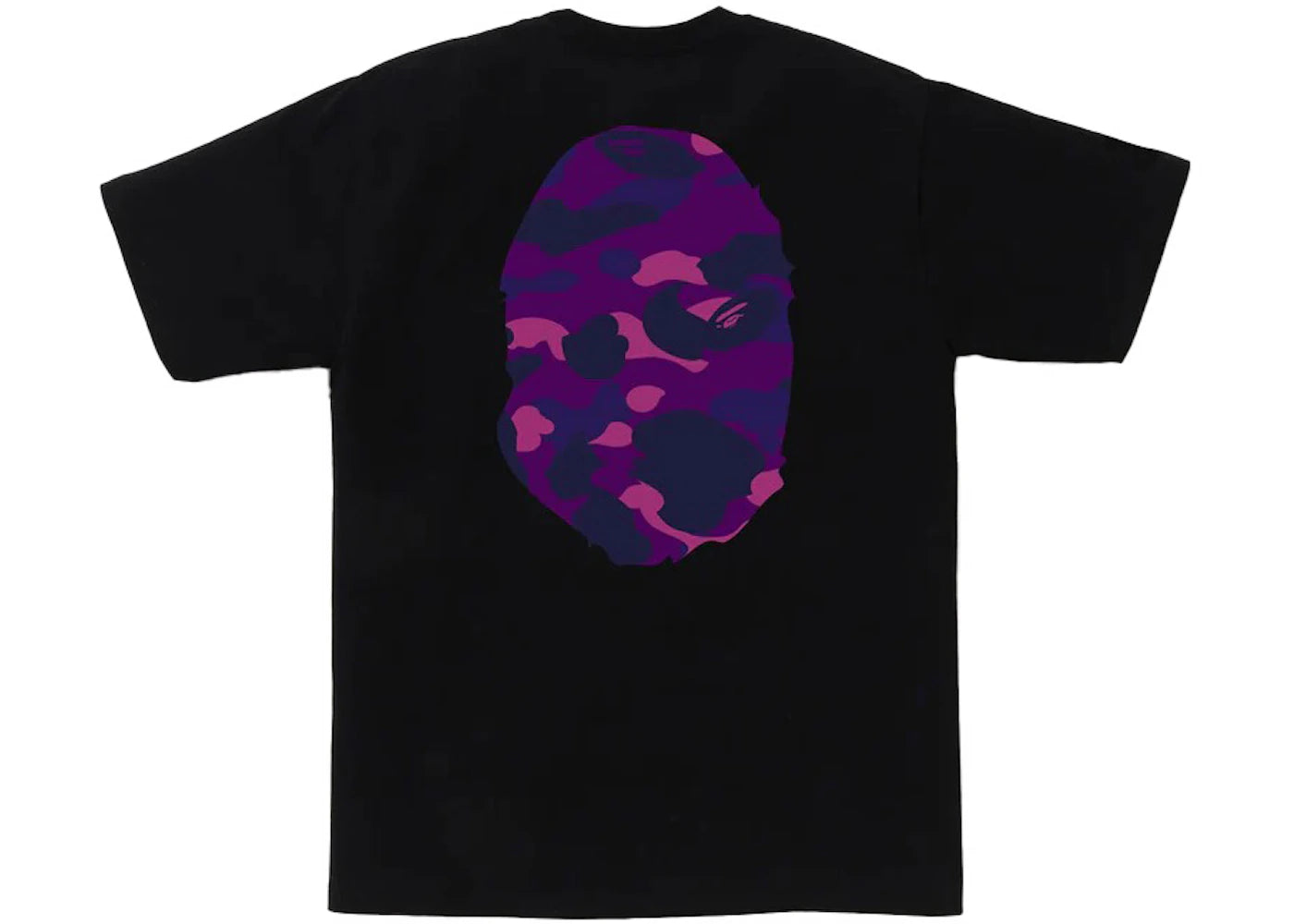 BAPE Color Camo Big Ape Head Tee Black/Purple - vue secondaire A