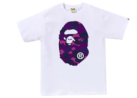 BAPE Color Camo Big Ape Head Tee White/Purple