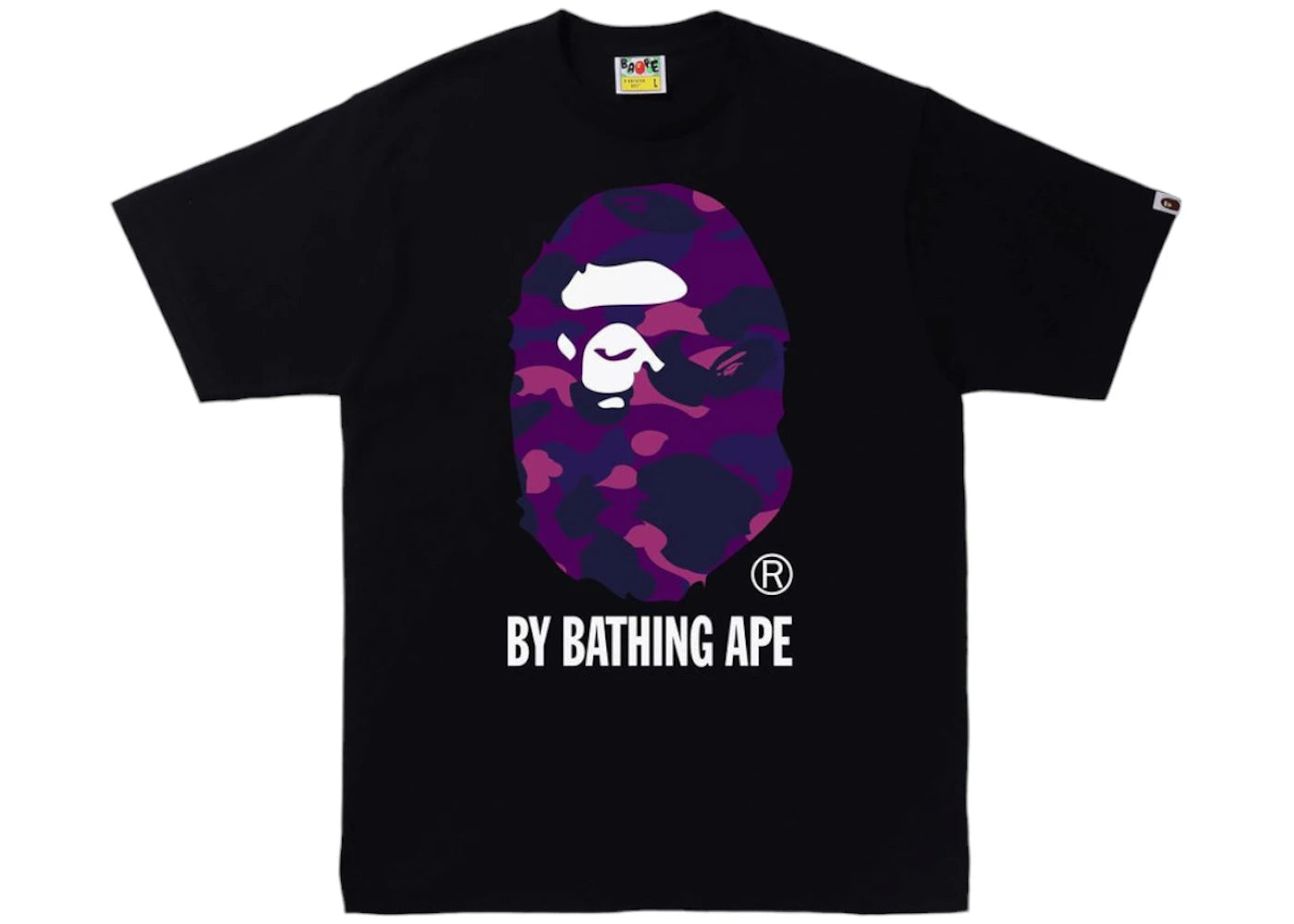 BAPE Color Camo By Bathing Ape Tee Black/Purple - vue secondaire A