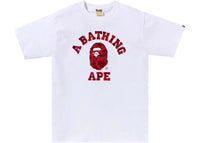 BAPE Color Camo College 1J30-110-013 Tee White/Red
