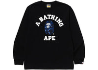 BAPE Color Camo College L/S Tee (FW24) Black/Navy