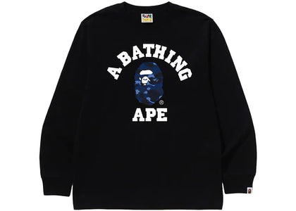 BAPE Color Camo College L/S Tee (FW24) Black/Navy - product view 2