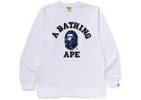 BAPE Color Camo College L/S Tee (FW24) White/Navy