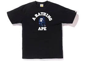 BAPE Color Camo College Tee Black/Blue - vue 360