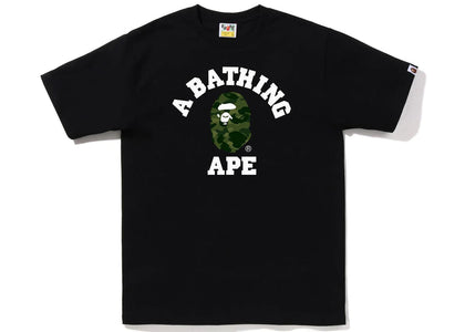 BAPE Color Camo College Tee (FW22) Black Green - authentic BAPE product