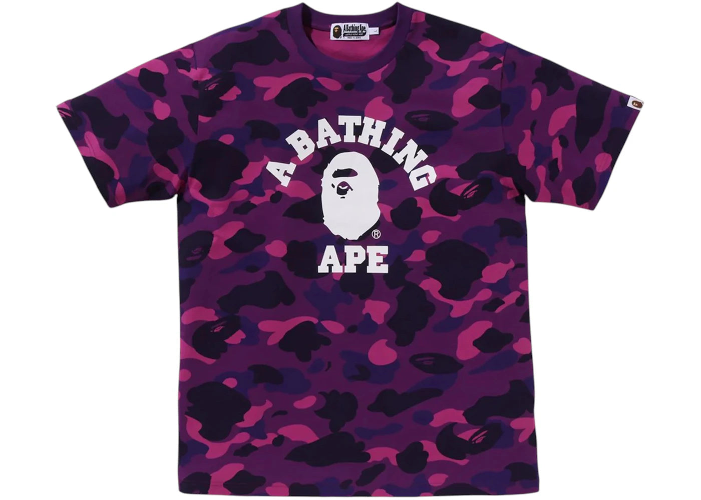 BAPE Color Camo College Tee (FW25) Purple - vue 360
