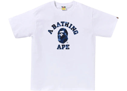 BAPE Color Camo College Tee (FW25) White x Navy - product view 2