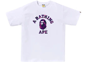 BAPE Color Camo College Tee (FW25) White x Purple