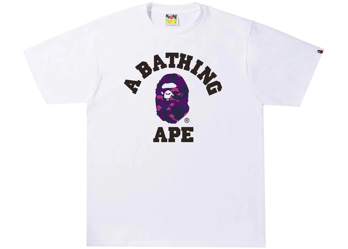 BAPE Color Camo College Tee (SS22) White/Purple