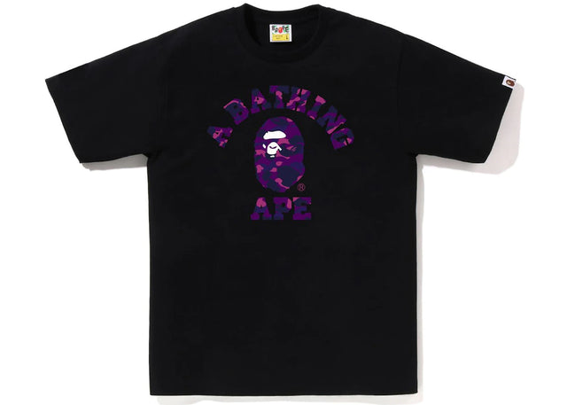 BAPE Color Camo College Tee (SS23) Black Purple