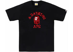BAPE Color Camo College Tee (SS24) Black/Red - authentic BAPE product