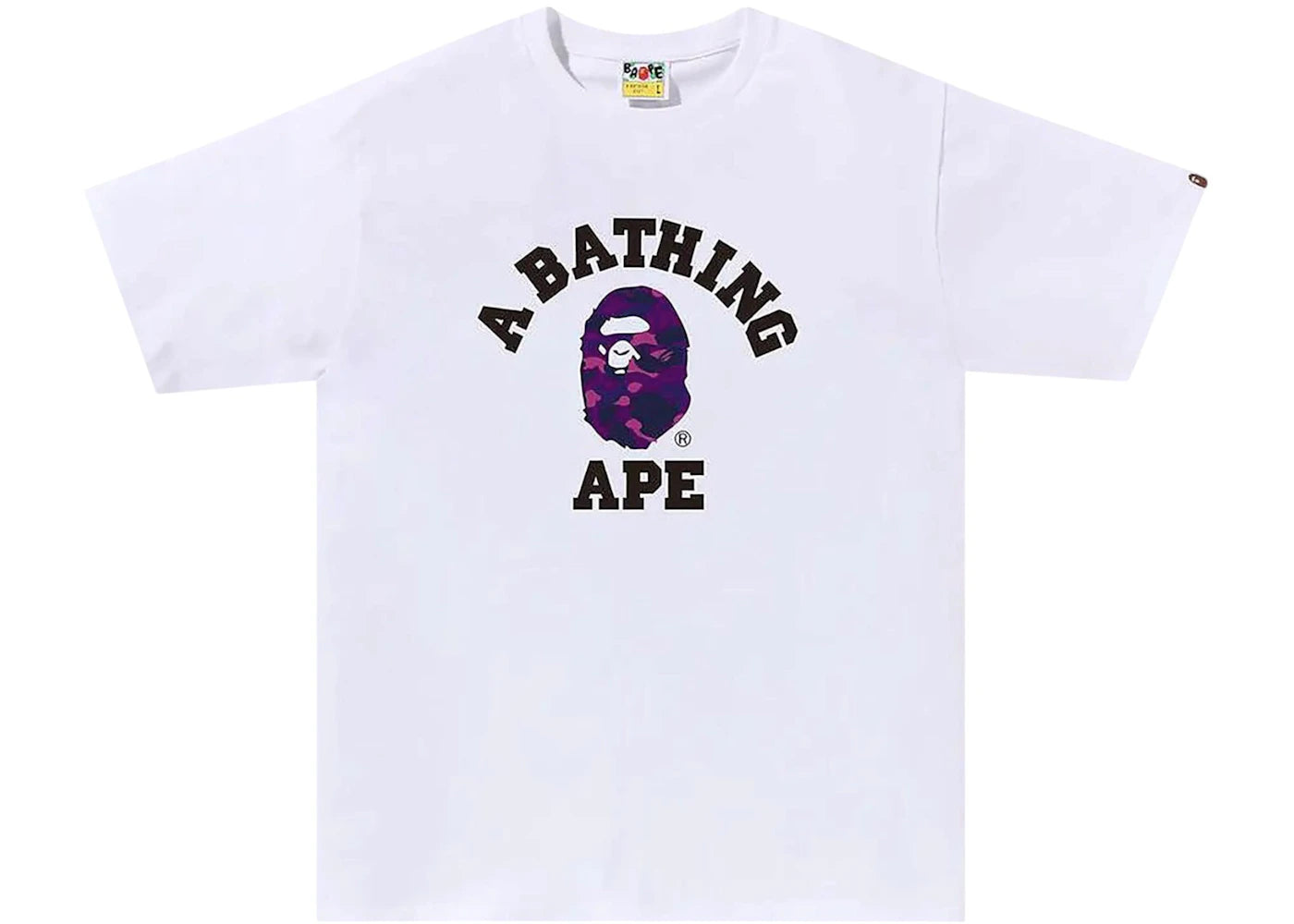 BAPE Color Camo College Tee (SS25) White/Purple