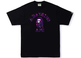 BAPE Color Camo College Tee Black Purple