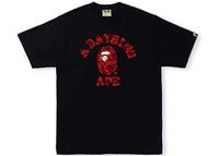 BAPE Color Camo College Tee Black Red