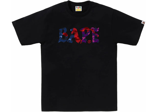 BAPE Color Camo Crazy Bape Logo Tee Black