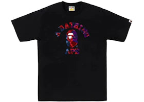 BAPE Color Camo Crazy College Tee Black - vue 360