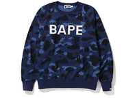 BAPE Color Camo Crystal Stone Relaxed Fit Crewneck Sweatshirt (SS22) Navy