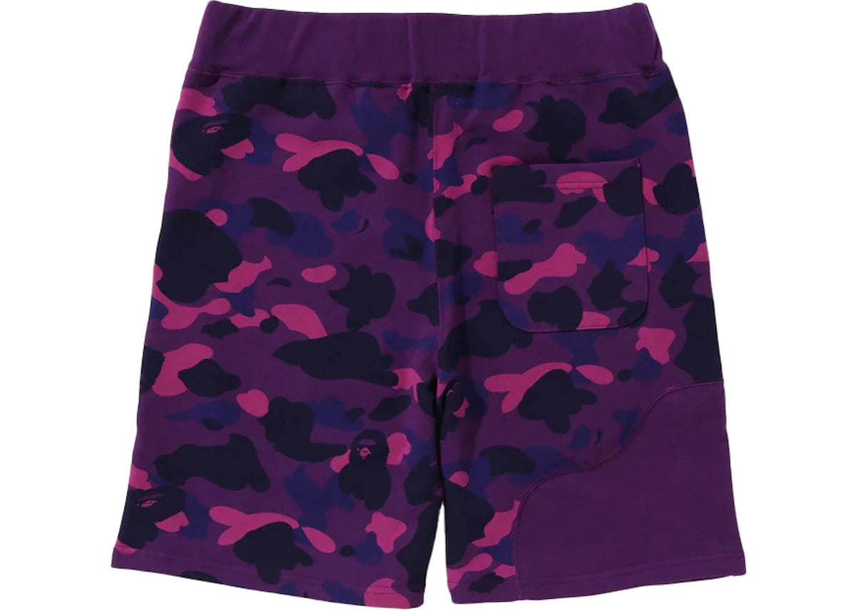 BAPE Color Camo Cutting Sweat Shorts Purple - vue secondaire B