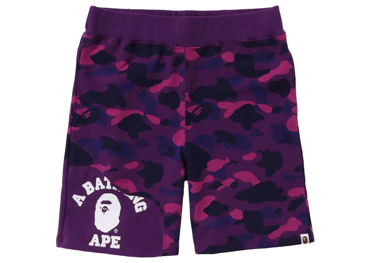 BAPE Color Camo Cutting Sweat Shorts Purple - vue secondaire A