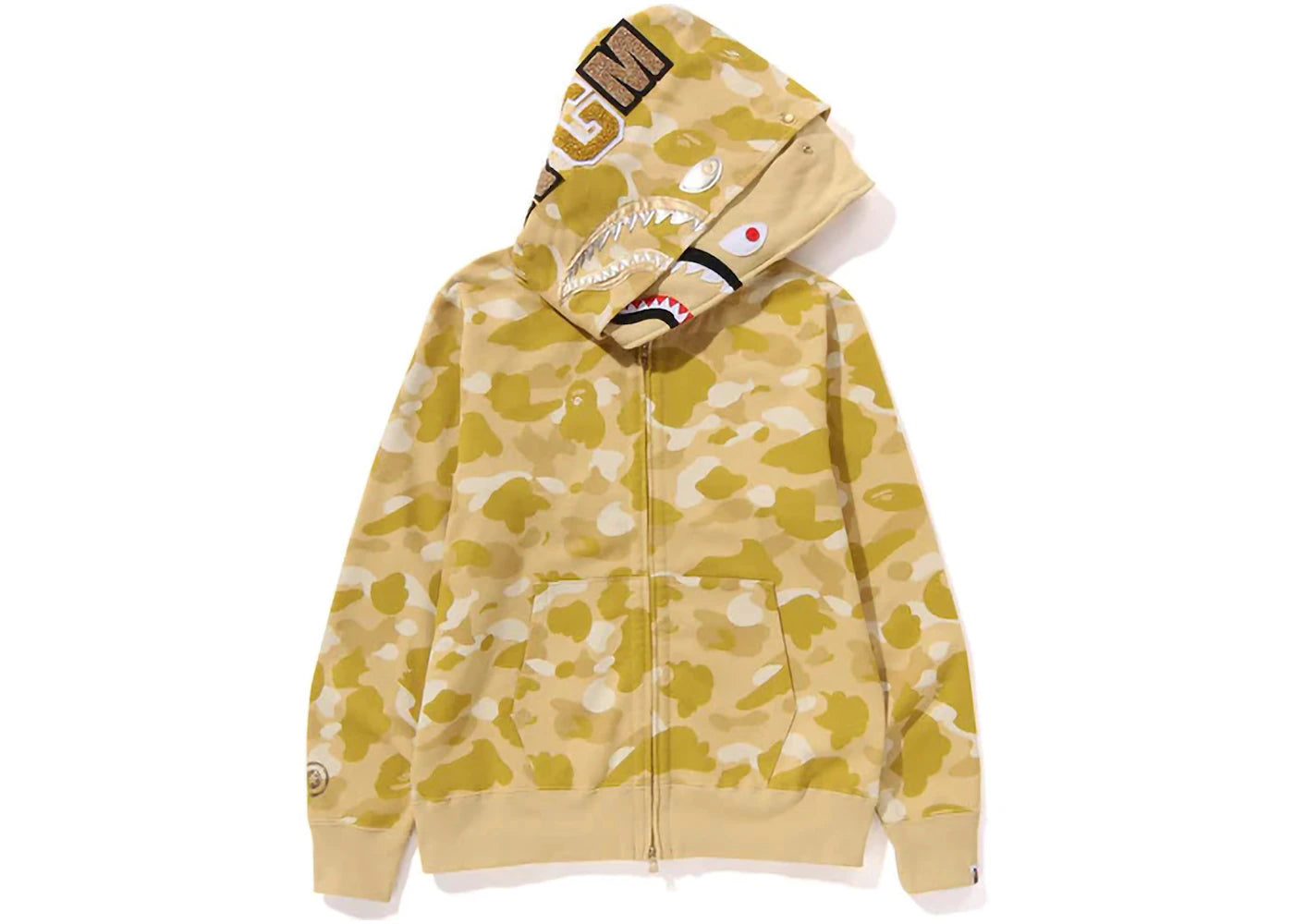 BAPE Color Camo Double Shark Full Zip Hoodie (SS24) Yellow - vue secondaire B