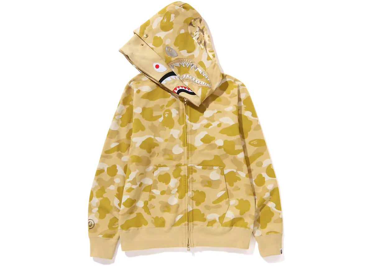BAPE Color Camo Double Shark Full Zip Hoodie (SS24) Yellow - vue secondaire B