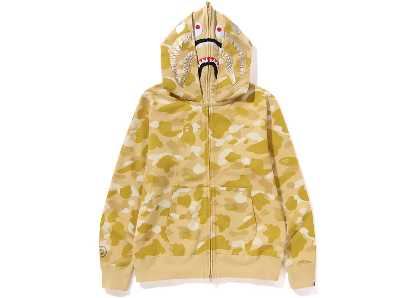 BAPE Color Camo Double Shark Full Zip Hoodie (SS24) Yellow - vue secondaire A