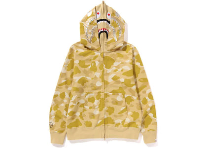 BAPE Color Camo Double Shark Full Zip Hoodie (SS24) Yellow - apparel view 2