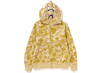 BAPE Color Camo Double Shark Full Zip Hoodie (SS24) Yellow