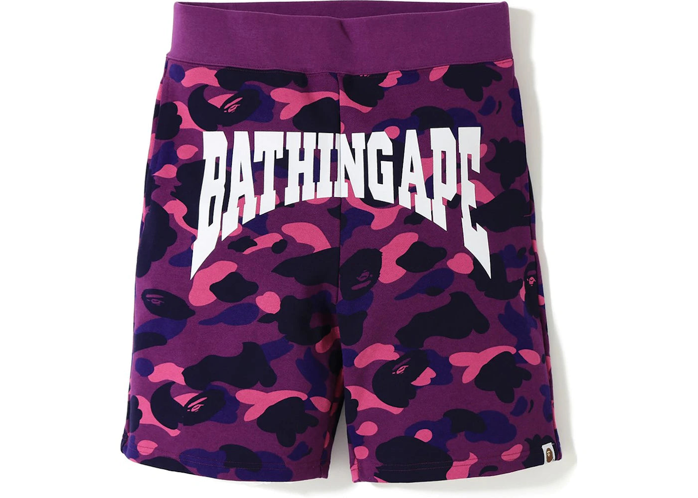 BAPE Color Camo Logo Sweat Shorts Purple - vue secondaire A