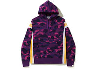 BAPE Color Camo Logo Tape Pullover Hoodie Purple