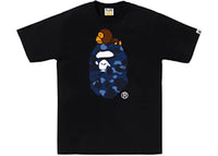 BAPE Color Camo Milo On Big Ape Tee Black/Navy