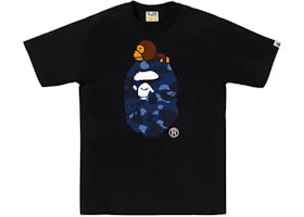 BAPE Color Camo Milo On Big Ape Tee Black/Navy