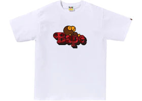 BAPE Color Camo Milo On Tee White/Red