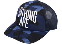 BAPE Color Camo NYC Logo Mesh Cap Navy