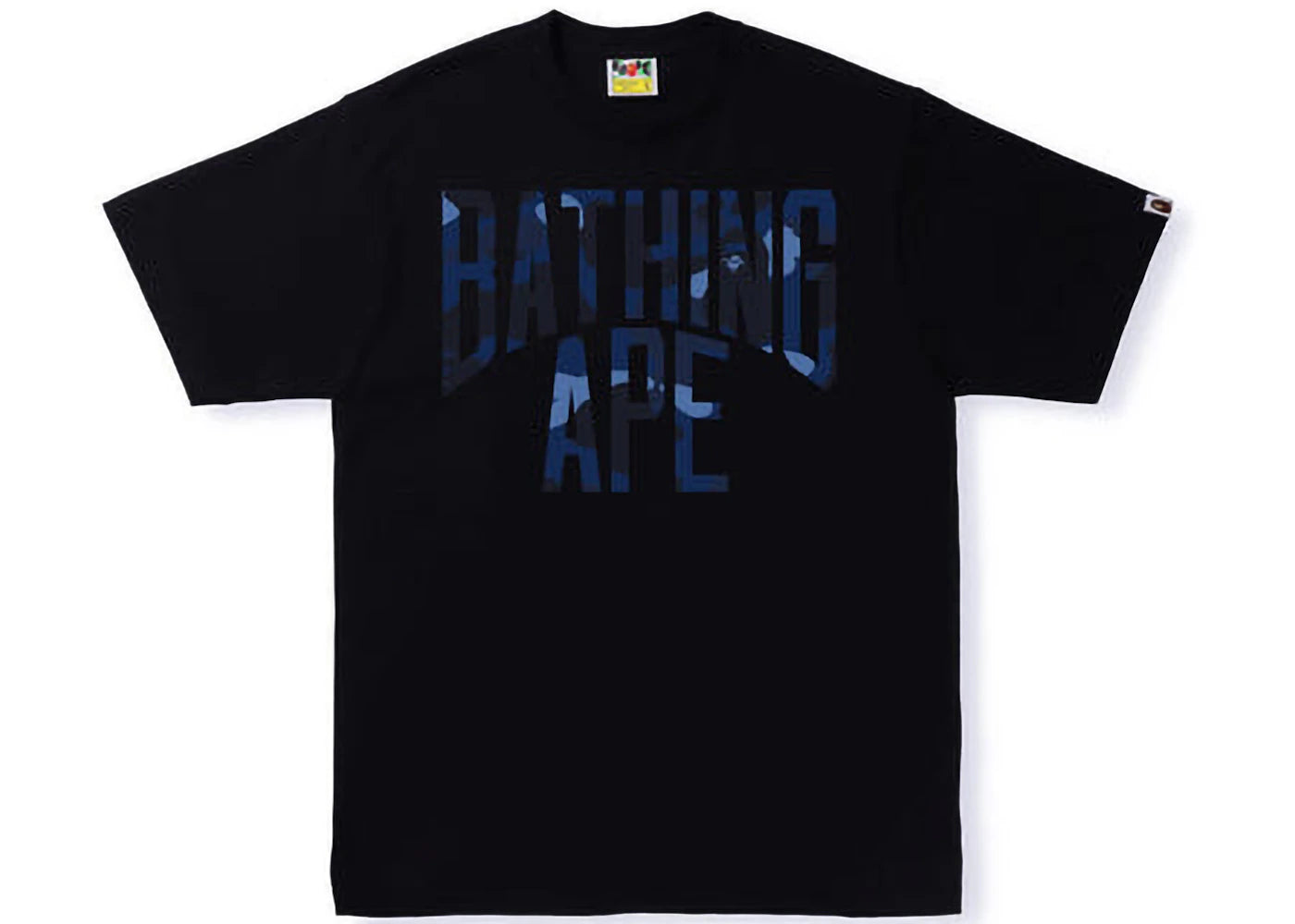 BAPE Color Camo NYC Logo Tee (SS22) Black Navy - vue 360