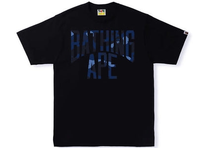 BAPE Color Camo NYC Logo Tee (SS22) Black Navy - authentic BAPE product