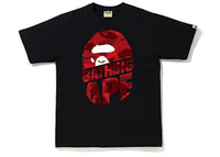 BAPE Color Camo Peek Ape Head T-Shirt Black/Red