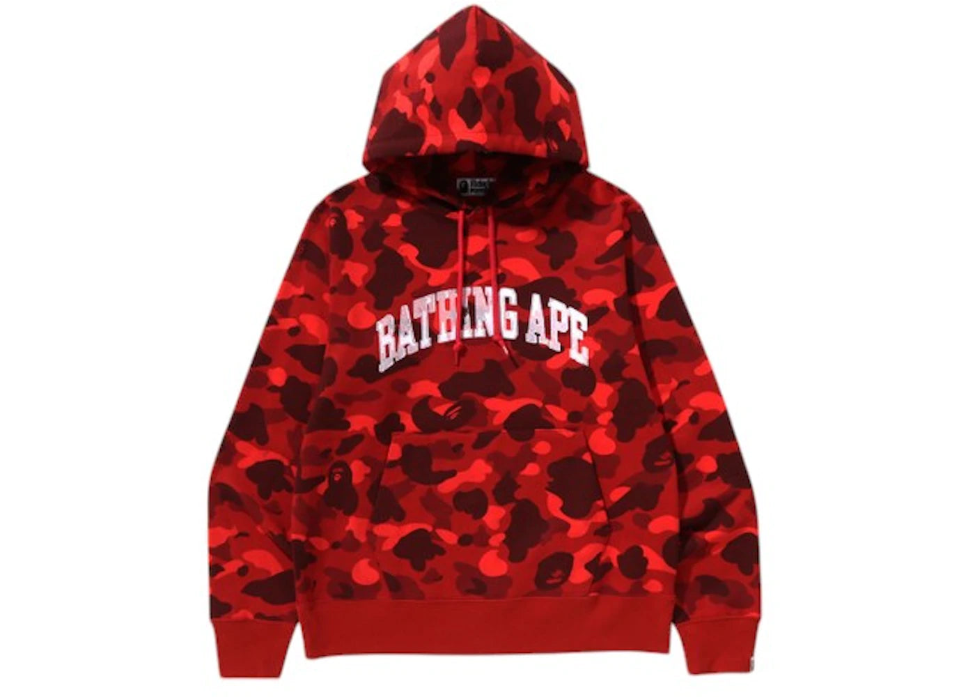 BAPE Color Camo Pullover Hoodie (SS25) Red - vue 360
