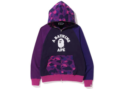 BAPE Color Camo Relaxed Fit Full Zip Hoodie Purple - apparel view 2