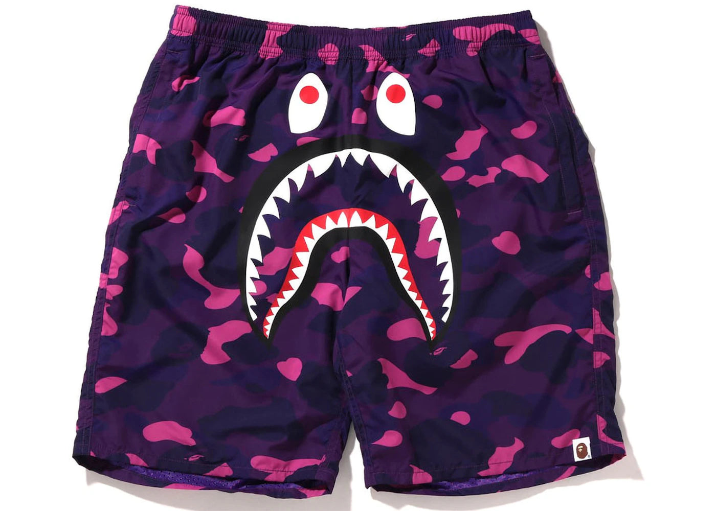 BAPE Color Camo Shark Beach Shorts (SS22) Purple - vue secondaire A