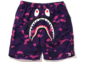 BAPE Color Camo Shark Beach Shorts (SS22) Purple