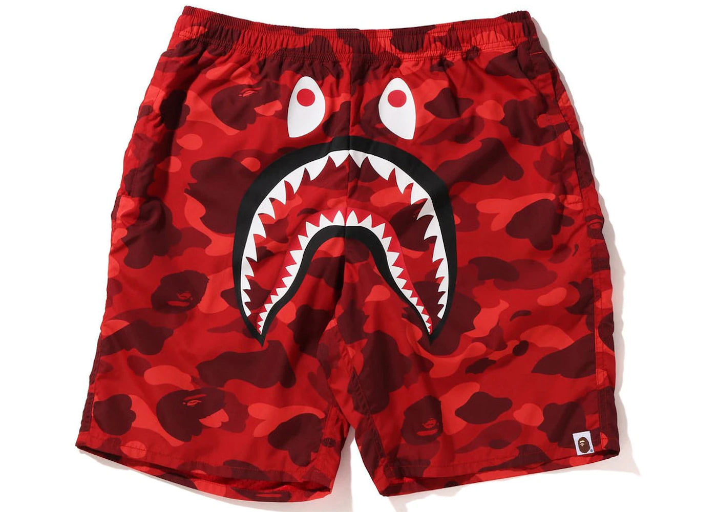 BAPE Color Camo Shark Beach Shorts (SS22) Red - vue secondaire A