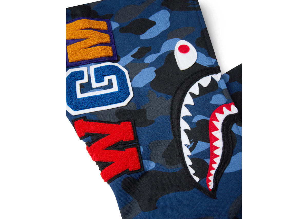 BAPE Color Camo Shark Full Zip  Hoodie Blue - vue secondaire B