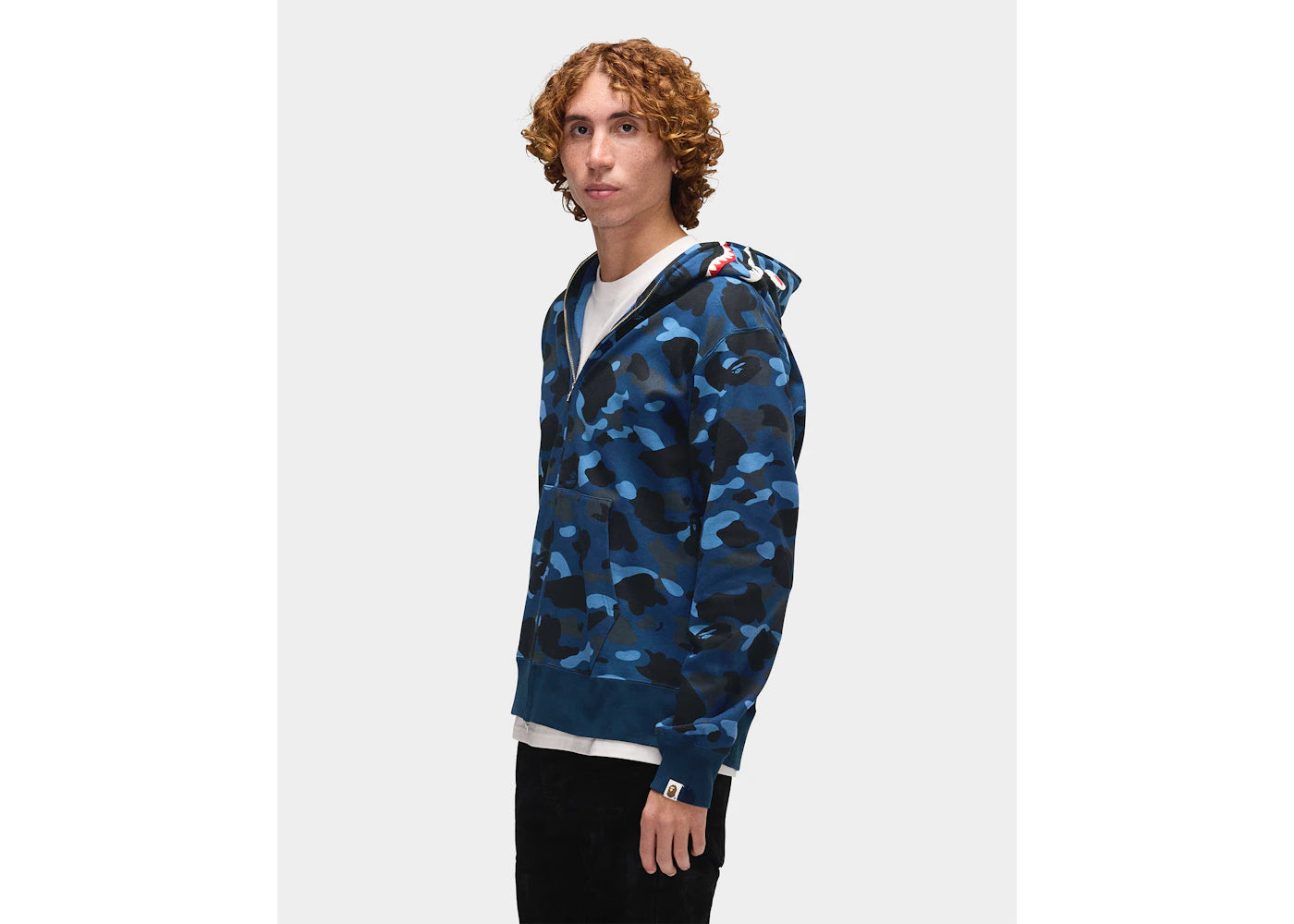 BAPE Color Camo Shark Full Zip  Hoodie Blue